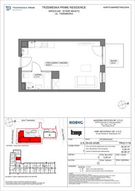 rzut mieszkanie na sprzedaż 30m2 mieszkanie Wrocław, Stare Miasto, Trzemeska