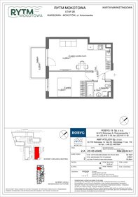 rzut mieszkanie na sprzedaż 39m2 mieszkanie Warszawa, Mokotów, Antoniewska 3B
