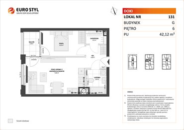 rzut mieszkanie na sprzedaż 42m2 mieszkanie Gdańsk, Śródmieście, ks. Jerzego Popiełuszki/Rybaki Górne