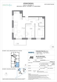 rzut mieszkanie na sprzedaż 58m2 mieszkanie Wrocław, Krzyki, Krakowska 112