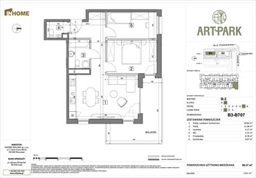 rzut mieszkanie na sprzedaż 56m2 mieszkanie Łódź, Polesie, Wołowa 4A