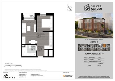 rzut mieszkanie na sprzedaż 36m2 mieszkanie Szczecin, Centrum, al. Wyzwolenia 70 / ul. Staszica 21