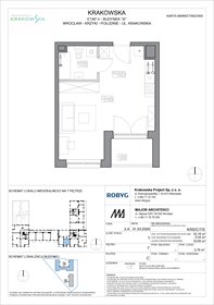 rzut mieszkanie na sprzedaż 32m2 mieszkanie Wrocław, Krzyki, Krakowska 112