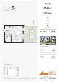 rzut mieszkanie na sprzedaż 31m2 mieszkanie Podgórze, Bukowa