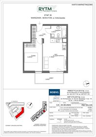 rzut mieszkanie na sprzedaż 41m2 mieszkanie Warszawa, Mokotów, Antoniewska 3B