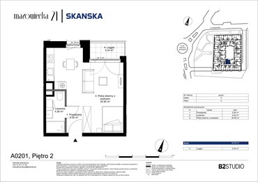 rzut mieszkanie na sprzedaż 33m2 mieszkanie Kraków, Krowodrza, ul. Mazowiecka 21