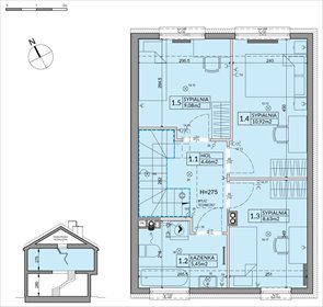 rzut dom na sprzedaż 82m2 dom Słomin, Piaseczyńska