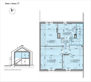 rzut dom na sprzedaż 77m2 dom Walendów, Brzozowa