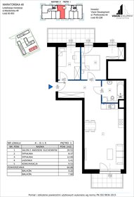 rzut mieszkanie na sprzedaż 65m2 mieszkanie Łódź, Retkinia, Maratońska 49C