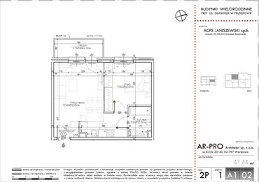 rzut mieszkanie na sprzedaż 41m2 mieszkanie Pruszków, Baki, Długosza 42