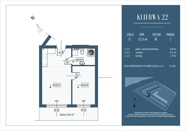 rzut mieszkanie na sprzedaż 37m2 mieszkanie Rewal, Ul. Klifowa 22