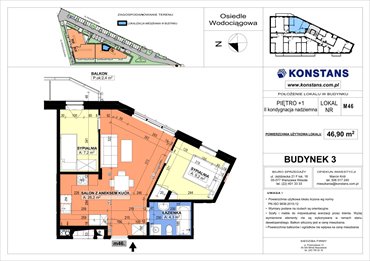 rzut mieszkanie na sprzedaż 47m2 mieszkanie Sulejówek, Wodociągowa 1, 1A, 1B