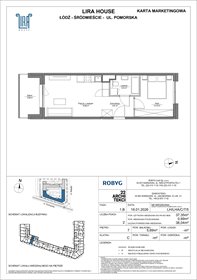 rzut mieszkanie na sprzedaż 37m2 mieszkanie Łódź, Pomorska 108