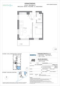 rzut mieszkanie na sprzedaż 46m2 mieszkanie Wrocław, Krzyki, Krakowska 112