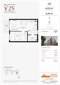 rzut mieszkanie na sprzedaż 41m2 mieszkanie Katowice, Mikusińskiego 25