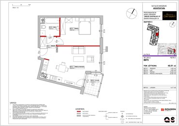 rzut mieszkanie na sprzedaż 49m2 mieszkanie Warszawa, Ursus, ul. Gierdziejewskiego 23