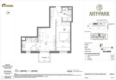 rzut mieszkanie na sprzedaż 45m2 mieszkanie Łódź, Polesie, Wołowa 4A