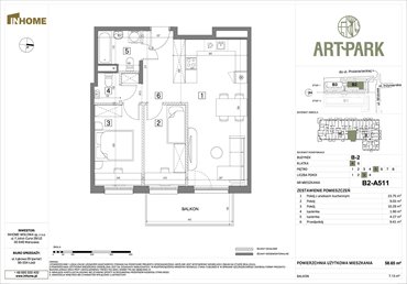 rzut mieszkanie na sprzedaż 59m2 mieszkanie Łódź, Polesie, Wołowa 4A