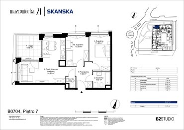 rzut mieszkanie na sprzedaż 61m2 mieszkanie Kraków, Krowodrza, ul. Mazowiecka 21