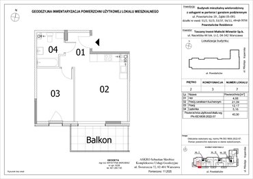 rzut mieszkanie na sprzedaż 43m2 mieszkanie Ząbki, Powstańców 19