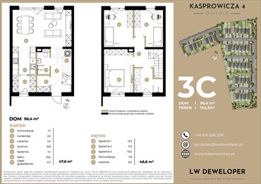 rzut dom na sprzedaż 96m2 dom Łódź, Jana Kasprowicza 4