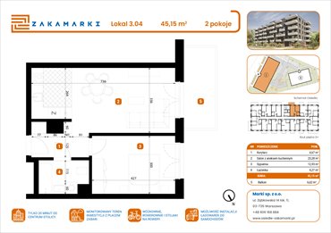 rzut mieszkanie na sprzedaż 45m2 mieszkanie Marki, Aleja Józefa Piłsudskiego 102