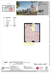 rzut mieszkanie na sprzedaż 40m2 mieszkanie Poznań, Komandoria, Świętego Michała 36