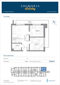 rzut mieszkanie na sprzedaż 53m2 mieszkanie Mechelinki, Wielopole 36-38