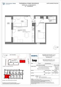 rzut mieszkanie na sprzedaż 60m2 mieszkanie Wrocław, Stare Miasto, Trzemeska