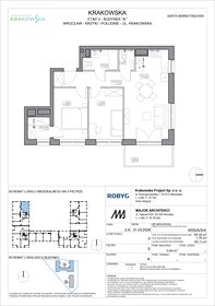 rzut mieszkanie na sprzedaż 60m2 mieszkanie Wrocław, Krzyki, Krakowska 112