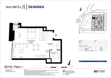 rzut mieszkanie na sprzedaż 46m2 mieszkanie Kraków, Krowodrza, ul. Mazowiecka 21
