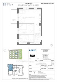 rzut mieszkanie na sprzedaż 49m2 mieszkanie Wrocław, Iwiny, ul. Franza Petera Schuberta