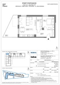 rzut mieszkanie na sprzedaż 48m2 mieszkanie Wrocław, Fabryczna, Białowieska 91a