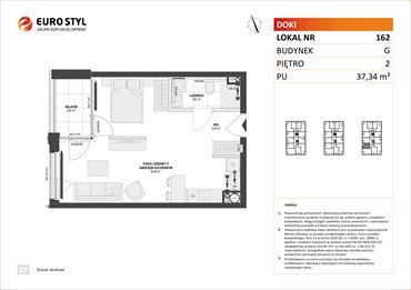 rzut mieszkanie na sprzedaż 37m2 mieszkanie Gdańsk, Śródmieście, ks. Jerzego Popiełuszki/Rybaki Górne