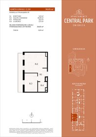 rzut mieszkanie na sprzedaż 39m2 mieszkanie Świdnica, Lipowa 14