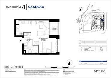 rzut mieszkanie na sprzedaż 31m2 mieszkanie Kraków, Krowodrza, ul. Mazowiecka 21