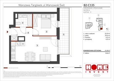 rzut mieszkanie na sprzedaż 41m2 mieszkanie Warszawa, Targówek, ul. Warszawski Świt 12