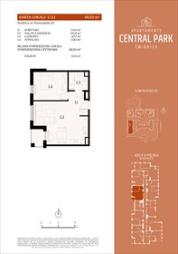 rzut mieszkanie na sprzedaż 49m2 mieszkanie Świdnica, Lipowa 14