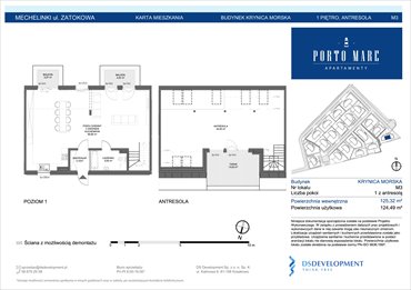 rzut mieszkanie na sprzedaż 124m2 mieszkanie Mechelinki, Zatokowa 6