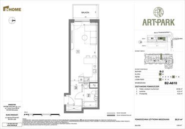 rzut mieszkanie na sprzedaż 30m2 mieszkanie Łódź, Polesie, Wołowa 4A