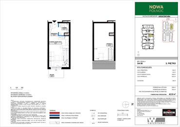 rzut mieszkanie na sprzedaż 42m2 mieszkanie Szczecin, Północ, ul. Modelarska 3/16