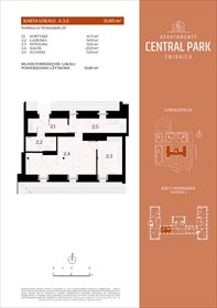 rzut mieszkanie na sprzedaż 52m2 mieszkanie Świdnica, Lipowa 14