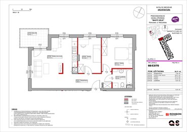rzut mieszkanie na sprzedaż 59m2 mieszkanie Warszawa, Białołęka, Marywilska 68