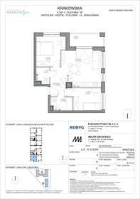 rzut mieszkanie na sprzedaż 55m2 mieszkanie Wrocław, Krzyki, Krakowska 112