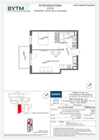 rzut mieszkanie na sprzedaż 39m2 mieszkanie Warszawa, Mokotów, Antoniewska 3B