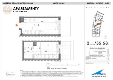 rzut mieszkanie na sprzedaż 36m2 mieszkanie Jastrzębia Góra, Wypoczynkowa