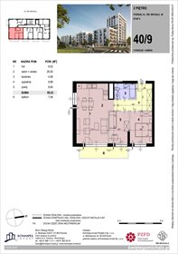 rzut mieszkanie na sprzedaż 59m2 mieszkanie Poznań, Komandoria, Świętego Michała 36