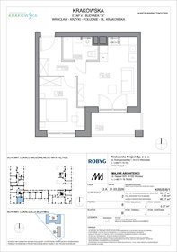rzut mieszkanie na sprzedaż 39m2 mieszkanie Wrocław, Krzyki, Krakowska 112