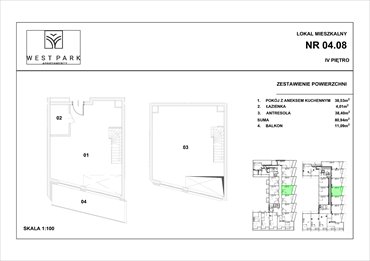 rzut mieszkanie na sprzedaż 43m2 mieszkanie Kołobrzeg, Wylotowa 6