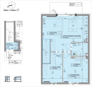 rzut mieszkanie na sprzedaż 56m2 mieszkanie Marki, Stawowa